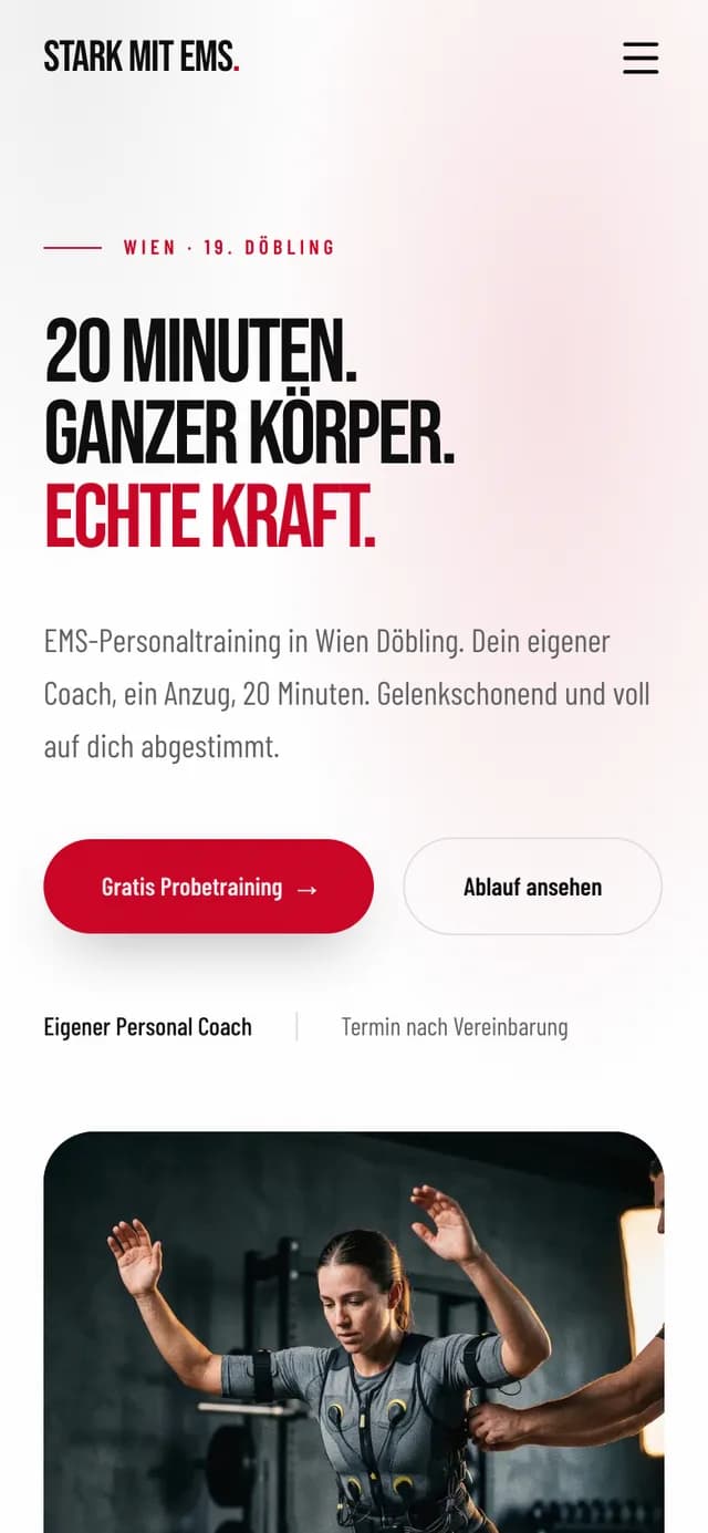 STARK MIT EMS — Mobile Ansicht